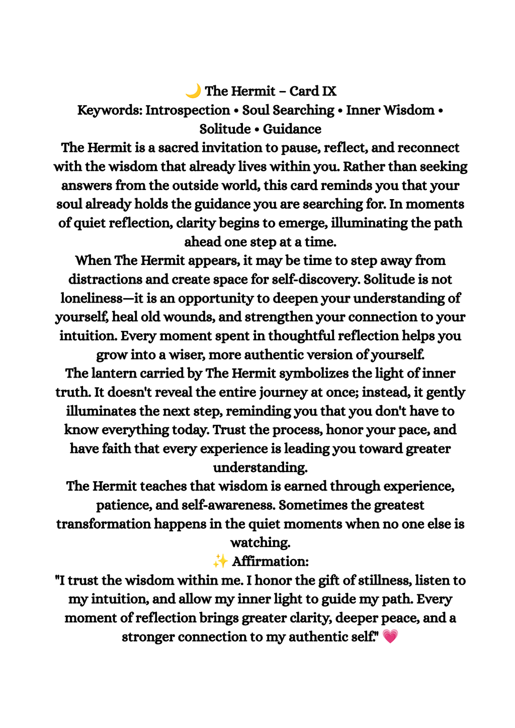 The Hermit Tarot Card-7