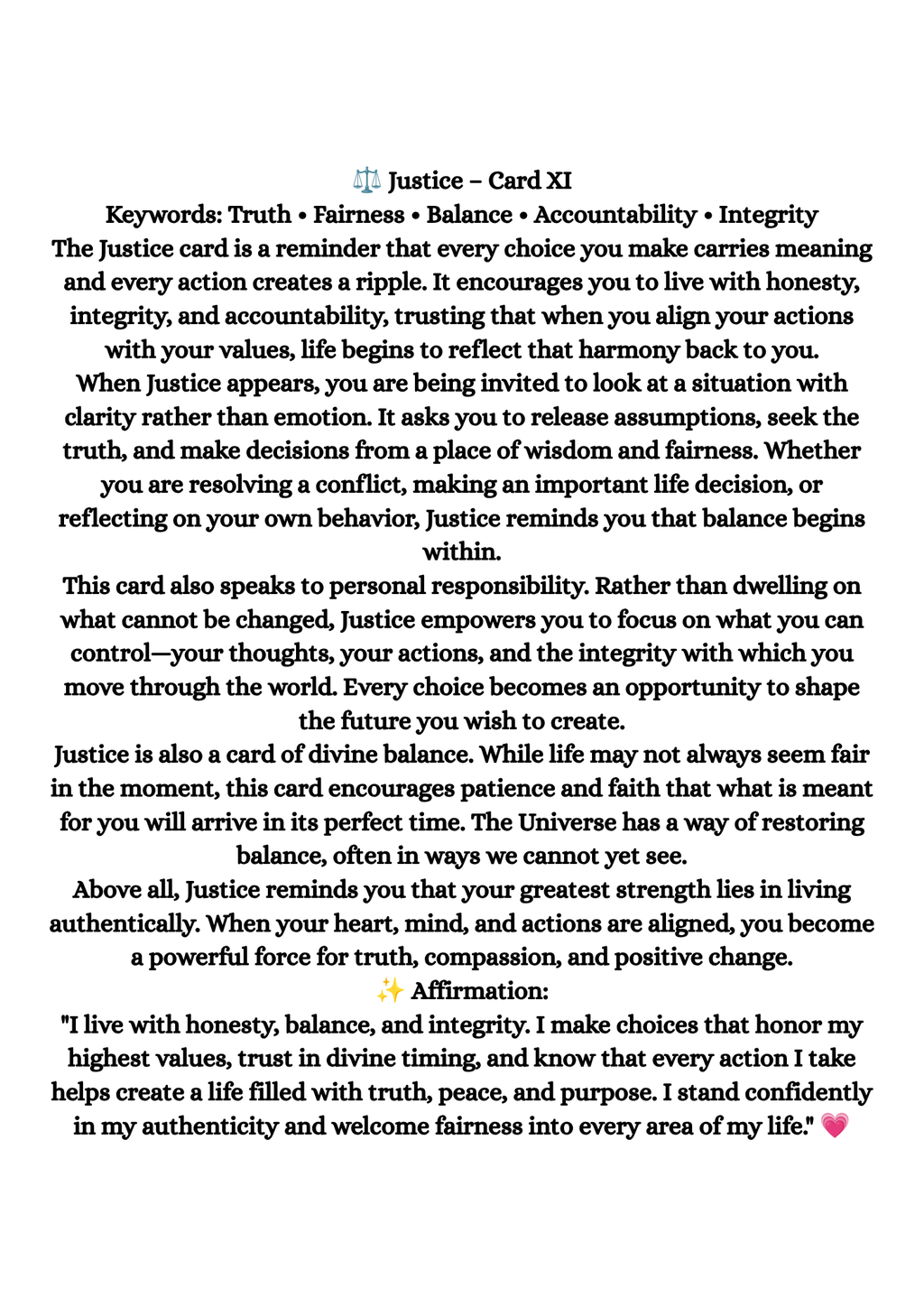The Justice Tarot Card-9