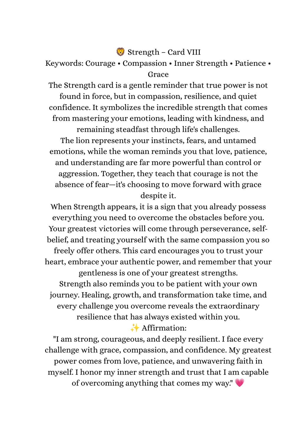 The Strength Tarot Card-6