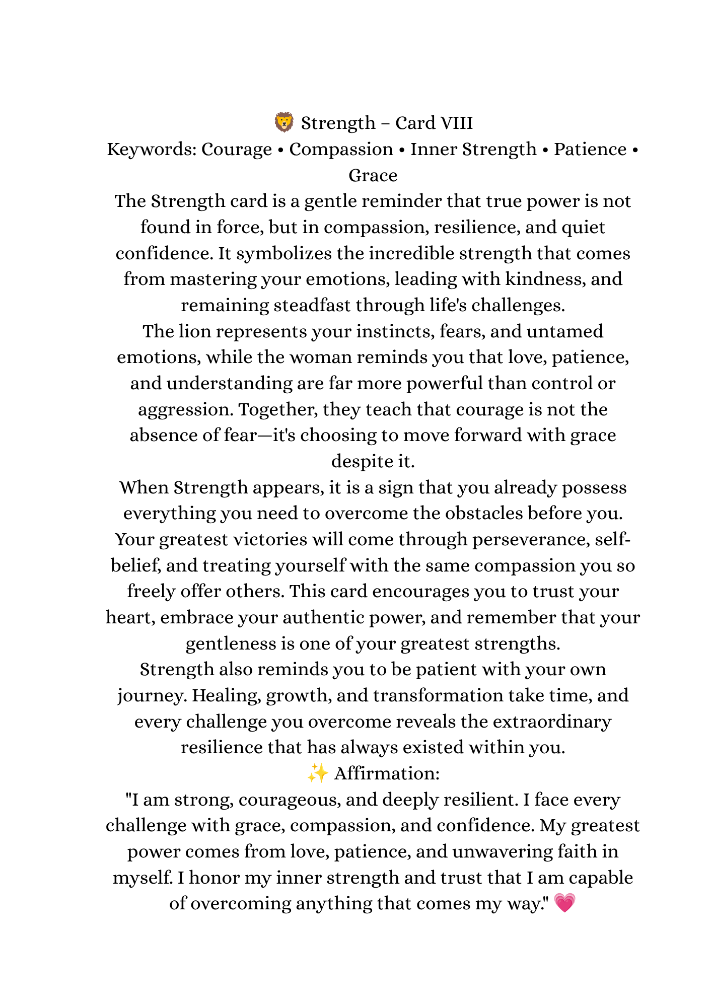The Strength Tarot Card-6