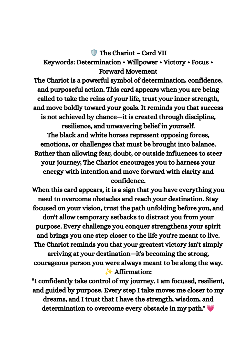 The Chariot Tarot Card-5