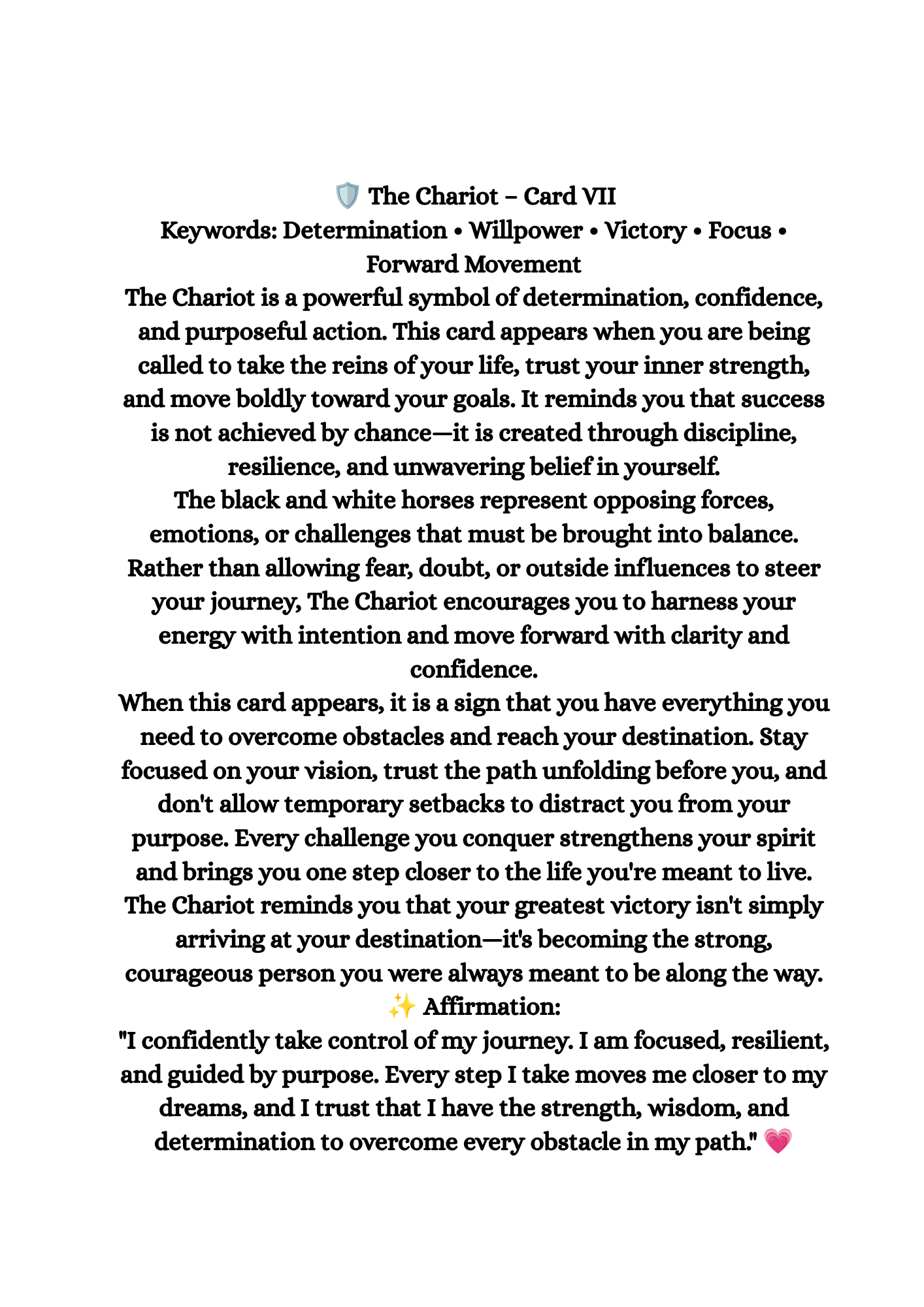 The Chariot Tarot Card-5