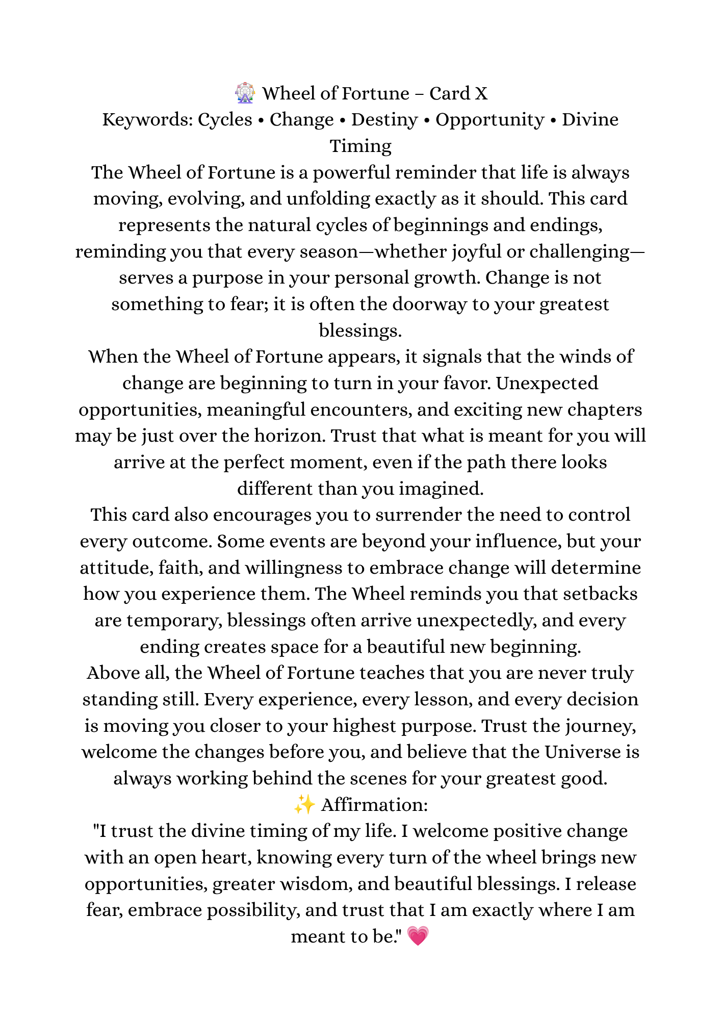The Wheel of Fortune Tarot Card-8